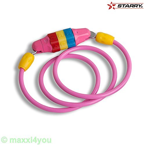 Preisvergleich Produktbild W01200205 Fahrrad Schloss Kinderfahrradschloss rosa / pink Symbolkombination