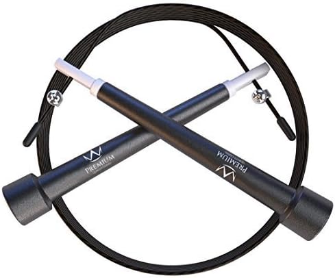 Jump Rope-Speed Jump Ropes Fully Adjustable Skipping Rope Strong Cable-Crossfitness Training Exercise Boxing/MMA Endurance Workouts-Increase Rpms Master Double Unders, Weight Loss Speed Rope