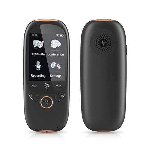 AIXUNYI Traducteur Vocal avec 75 Langues, Traducteur Instantané Interprète Bidirectionnel avec écran Tactile de 2 Pouces WiFi Traducteur en Temps Réel Portable pour Réunion, Voyage, Etude (Noir)