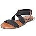 Elastischen Damen Sandalen SANDALUP, Schwarz, 39 EU/UK 6