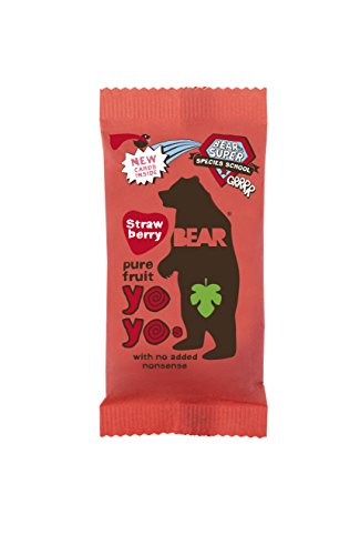 Bear Yoyo 100 Percent Fruit Rolls Strawberry 20 g (Pack of 18)