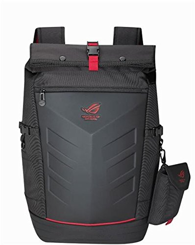 Asus Rog Ranger Backpack Gaming Rucksack  f  r Notebooks bis zu 17 Zoll  Extratasche f  r Zubeh  r  wasserfest  gepolstert  schwarz