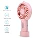 Produktbild FOCHEA USB Ventilator Leise Mini Tischventilator Handventilator Tragbarer USB Akku Lüfter mit 3 Geschwindigkeiten, USB-Kabel und Aufhängeseil für Reisen Outdoor Camping Zuhause