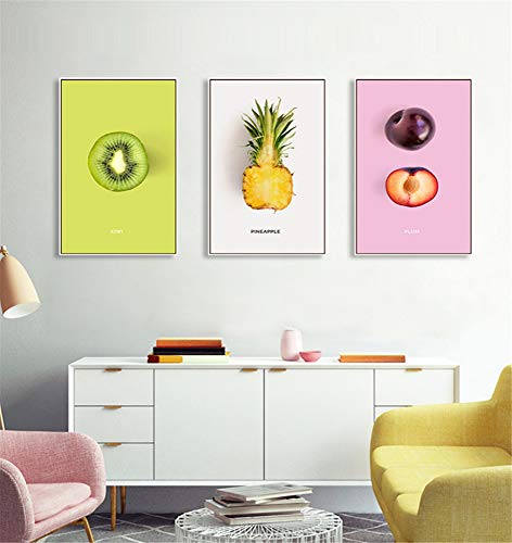 Preisvergleich Produktbild ZCQFFF Triptychonschlafzimmerwohnzimmersofah... der frischen Frucht von Hand montierter wasserdichter Planenanstrich des Umweltschutzes