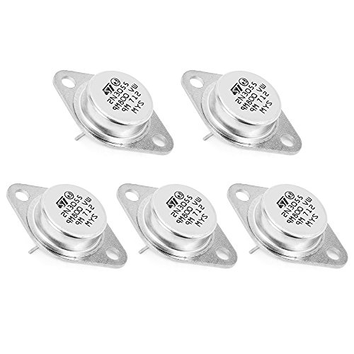 XCSOURCE 5Stk 2N3055 TO-3 NPN AF Amp Audio Leistungstransistor Metallgehäuse 15A / 60V / 115W TE507 - 3