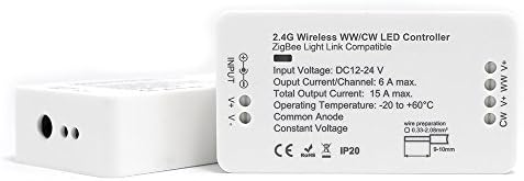 CCT WW/CW warmwhite+coldwhite color temperature electronic ballast controller ZigBee compatible 12-24 Volt for LED Stripes und Strips, cable spots and 2/4 wire LED lights