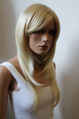 PRETTYSHOP Fashion Lady Wig Long Hair Cosplay Straight Heat-Resistant FZ505 (bleach blonde 25T613)