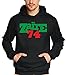 Price comparison product image ZAIRE 74 rumble in the jungle Muhammad Ali vs George Foreman - Sweatshirt mit Kapuze - Hoodie schwarz Gr.XXXL