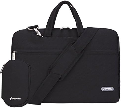 CROMI Laptop Case, Slim Briefcase Commuter Bag Business Sleeve Carrying Handle Bag Nylon Notebook Shoulder Messenger Bag