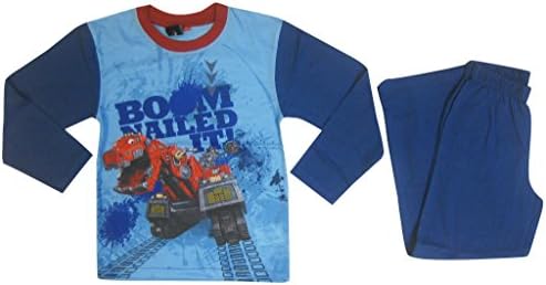 Dinotrux Official Boys Pyjamas Set - Ages 2-6 Years (4-5 Years, Blue)