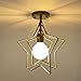 Produktbild Iron Art Pentagram Deckenleuchte, Ausstellungshalle, Balkon, Innenhof, Korridor Gang Lampe, Spannung: 110V-230V,Gold