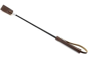 Jingsen 45cm (17.7in) Synthetic Leather Horse Riding Crop Whip - Durable Equestrian Whip for Training, Dressage, and Horseback Riding