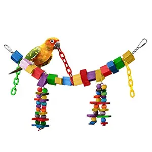 Meric Block and Rope Toy for Birds, 15