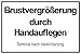 Produktbild Spaßschild "Brustvergrößerung durch Handauflegen" selbstklebende Folie