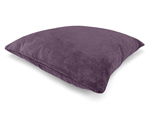 Hochwertige Kissenhülle mit samtig-weichem Chenille-Touch und dezentem Design – erhältlich in 14 modernen Farben und 3 verschiedenen Größen, 60×60 cm, brombeere - 5