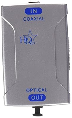 HQ Digital Audio Converter RCA to Toslink - Convertisseur audio numérique coaxial/optique - argenté(e)