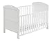 Babymore Aston Drop Side Cot Bed (White) with Foam Mattress