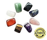 Natural Healing Crystal Chakra Stones for Crystal Therapy, Chakra Healing, Meditation, Worry Stones, Relaxation, Decor. (8-pcs Chakra Stones)