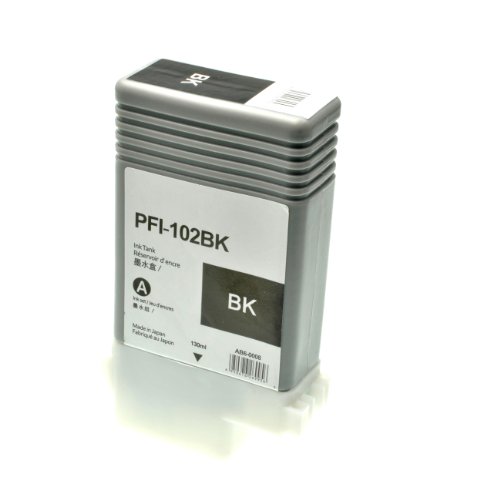 5 Tintenpatronen PFI-102 für Canon Imageprograf IPF 500 5100 600 6000 605 610 650 655 700 710 750 755 760 765 S L MFP M 40 – 0894B001-0898B001 – je 130 ml - 2