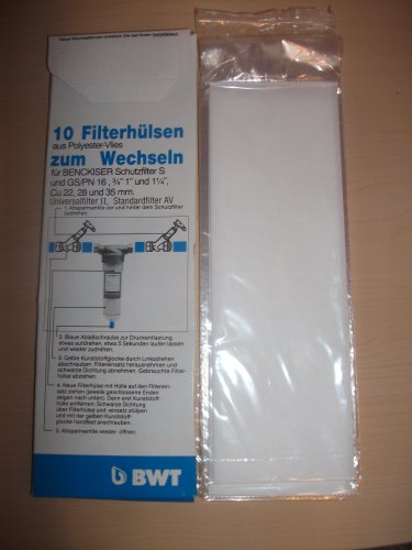 BWT Filterhülsen zum Wechseln aus Polyester-Vlies, 10 Stück, 10999