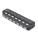 Produktbild tinxi® 7 Port USB 3.0 Hub Verteiler Splitter mit Netzteil Stromanschluss + USB3.0 Kabel für Notebook PC Laptop Super Speed mit Status-LEDs