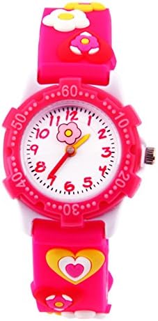 Kids Analogue Watches, Girls Time Teacher Toddler Watch Childrens Tell The Time Waterproof Teaching Toy Watches for Kids Girls