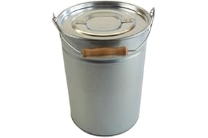 SCHÜRER METALLWAREN Ascheeimer 14l verzinkt mit Deckel