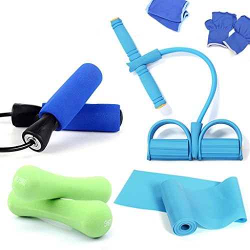 Fitness Equipment Household Movement Multifunction 6 Pieces Set Dumbbells Thin Belly Buttocks Ms Dumbbells ( Color : Blue )