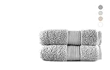 Incluye 1 Toalla QUAGGY Home. Toalla de baño. Premium. 100% algodón. Tacto Ultrasuave. Secado rápido (Pequeña 30x50 cm, Gris Stone)