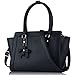Produktbild Handtaschen Damen,COOFIT Damentasche Handtasche Frauen Geldbörse Leder Handtasche Schultertasche Umhängetasche Messenger Bag (Schwarzer Schleife) (Schwarzer Schleife)