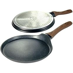 Top Qualité Poêle à frire pour crêpes 25 cm avec un revêtement en granit et Frire Pad
