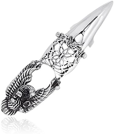 Llords Jewellery Bird Eagle Falcon Claw Punk Gothic Full Finger Armor, Fine Pewter Jewelry