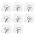 Produktbild Gosear 8 Stk Wiederverwendbare Wechselmedien Transparent Klebstoff Haken Nahtlose Nagel Wikipedia Sticky Hook Inhaber Veranstalter für Badezimmer Küche Wall Door Decke