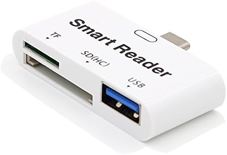 VIMVIP® 3 in 1 Type C USB 3.0 5 Gbps TF SD Card Reader Type-C with USB 3.0 Port/TF/SD Smart Adapter for MacBook Letv Phone XiaoMi and Other Smartphones (White)