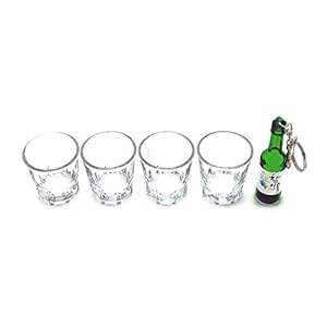 Buy Korean Soju Shot Glass Set With Soju Bottle Key Ring 4pcs Online At Low Prices In India Amazon In