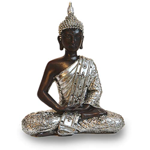 INtrenDU Bouddha Statuette Chinois 28cm décoration Zen pour intérieur Feng Shui