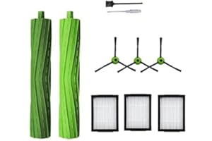 SENNII Rumba - Accesorios de repuesto para aspiradora iRobot Roomba j Series i7 j7 i6 i8 i3 i4 i1 e5 e6 I E Series incluye 1 cepillo de rodillo y 3 filtros de filtro, cepillo lateral