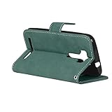 BONROY® Tasche Hülle für Handyhülle für Asus ZenFone 2 Laser ZE500KL (5.0 Zoll) Retro matte Leder PU Leder Flip Schutzhülle Case Cover Etui Lederhülle mit Silikon Back Cover PU Leder Handytasche im Bookstyle Stand Funktion Kartenfächer Schale Stoßfest Handyhülle für Asus ZenFone 2 Laser ZE500KL (5.0 Zoll) - 