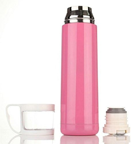 Stainless Steel Bottle YIMAN 500ml Keep Hot/Cold Drink Multifunction Bottle for Sport/ Outdoor Activities/Office/School/Home Usage (Pink)