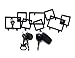 Produktbild M-KeyCases Schlüsselbrett 9 Haken Home Sweet Home Metall Garderobe Schlüsselleiste Hakenleiste Schwarz Wohnaccessoires Veranda Schlüssel Deko Schild Schlüsselboard