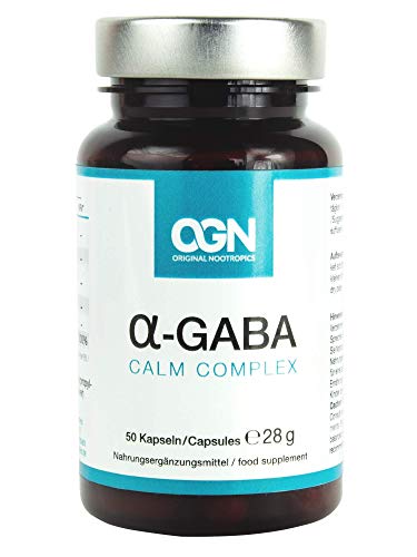 alpha GABA® Original Nootropics - CALM COMPLEX para calmar y relajar - Cápsulas veganas con GABA, Bacopa Monnieri, Passiflora, L-Tianina