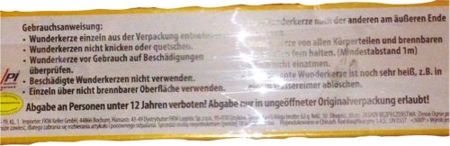 Wunderkerzen Riesen 10 Stück Brenndauer ca. 60 Sec. 1 Packung