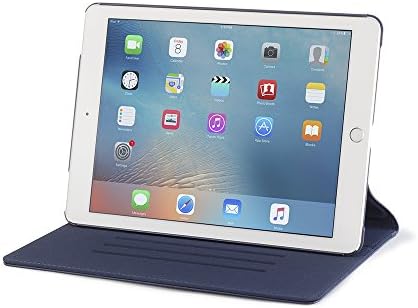 iPad Pro 9.7 Case, DEVICEWEAR RIDGE - Thin Blue Vegan Leather, Six Position Flip Stand, Magnetic On/Off Switch for Apple iPad Air 3 / iPad Pro 9.7 inch