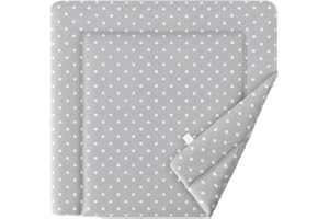 ‎NEW SWEDISH DESIGN Premium Wickelauflage 77x75 cm | Wickelunterlage für Wickelkommode Malm Hemnes Nordli | Oeko Tex®100 | Abwaschbar, wasserabweisend | Ohne Weichmacher | Sterne weiß
