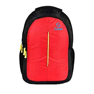 15.6 inch Expandable Laptop Backpack (Red) Waterproof School Bag(Red,Black 25 L)