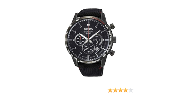 Seiko Analogue Quartz Watch with Leather Strap SSB359P1 : Amazon.co.uk:  Watches