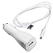 Price comparison product image Samsung Modular Quick Car Charger Charging Cable – White – 11 – 30 V – 2 Amp for Compatible Mobile Phones with MicroUSB Connection