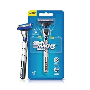 Gillette Mens Mach 3 Turbo Razor with Flexball Technology