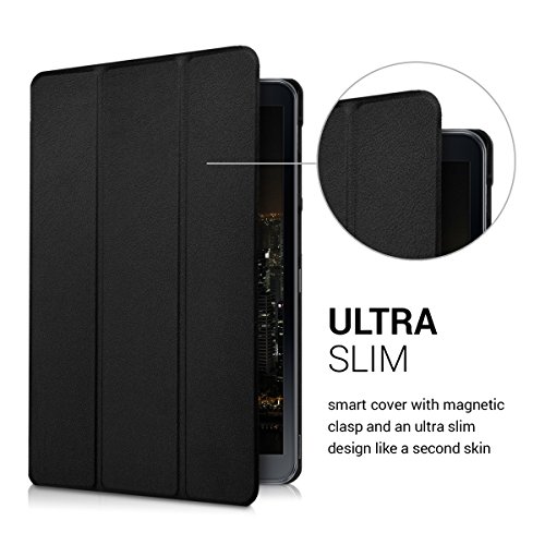 kwmobile Hülle für Samsung Galaxy Tab A 10.1 P580 / P585 (S-Pen) – Smart Cover Case Tablet Schutzhülle Kunstleder – Ultra Slim Tabletcase Schwarz - 2
