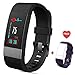 Produktbild Fitness Armband mit Pulsmesser IP67 Wasserdicht Fitness Tracker Bluetooth Sport Smart Armband Aktivitätstracker mit Schrittzähler Kalorien-und Schlafmonitor für iOS Android Damen Kinder und Männer